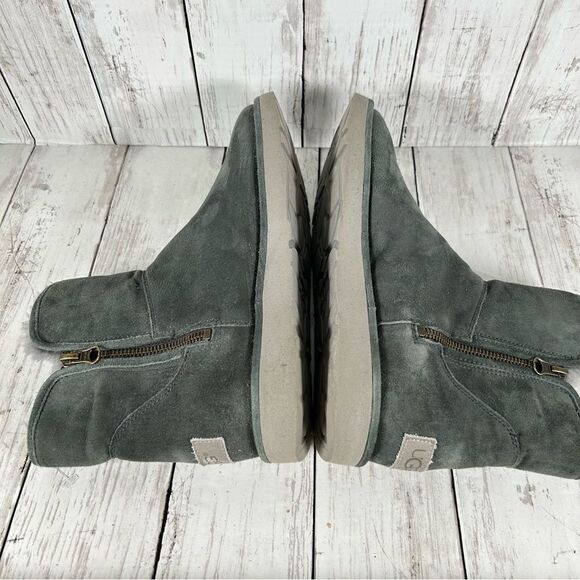 UGG Abree Mini Green Gray Ankle Boots Women’s Size 10 EU 41 S/N 1016548 - Picture 7 of 10